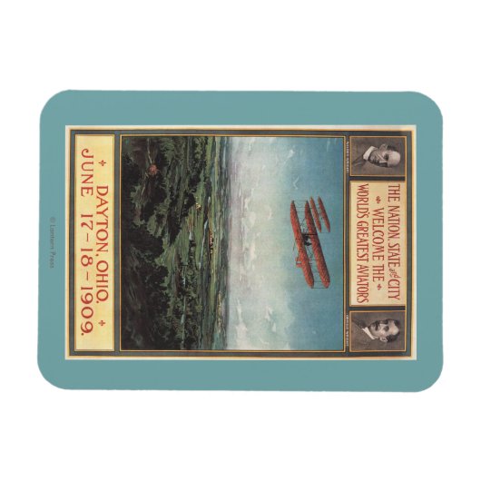 Wright Brothers Flugzeug Magnet (Horizontal)