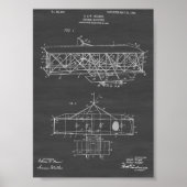 Wright Brothers Flugzeugpatent - Chalkboard Poster (Vorne)