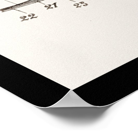 Wright Brothers Flugzeugpatentpläne 1908 Poster (Ecke)