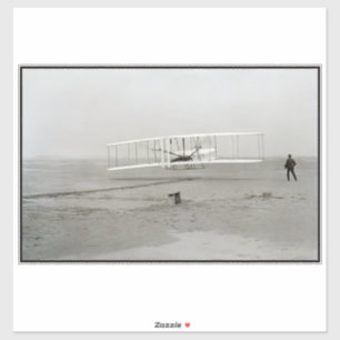 Wright Brothers Flyer Erster Flug Flugverkehr Luft Aufkleber