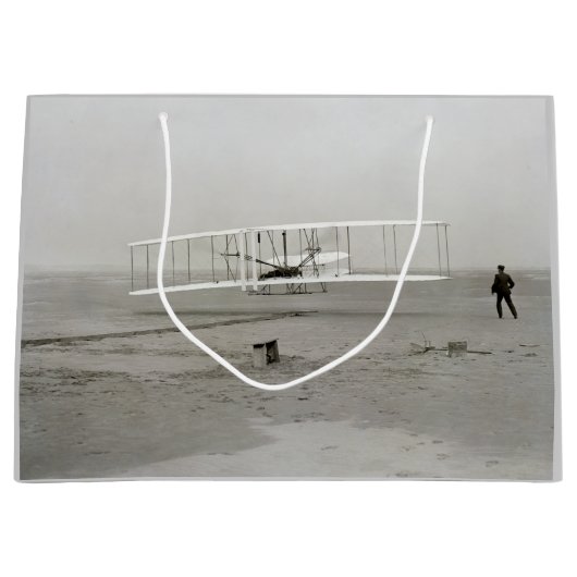 Wright Brothers Flyer First Flugzeug Flight Aviati Große Geschenktüte (Vorderseite)