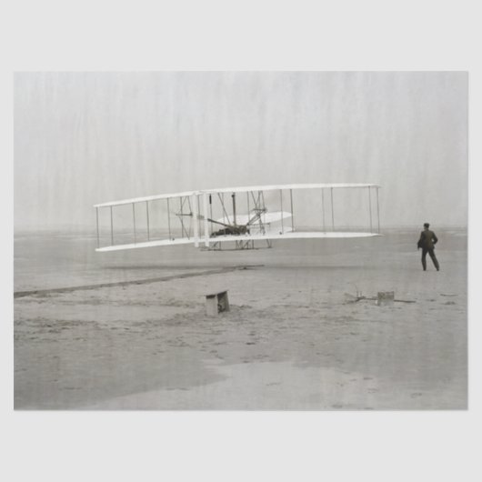 Wright Brothers Flyer First Flugzeug Flight Aviati Seidenpapier (Vorderseite)