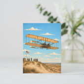 Wright Brothers Flyer über Kitty Hawk Postkarte (Stehend Vorderseite)