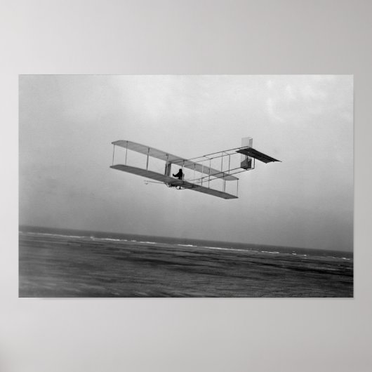 Wright Brothers Glider in Flight - Kitty Hawk Poster (Vorne)