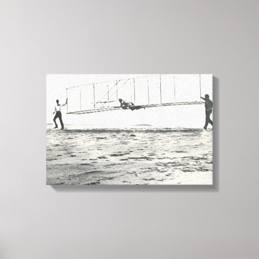 Wright Brothers-Glidertests Leinwanddruck (Vorderseite)