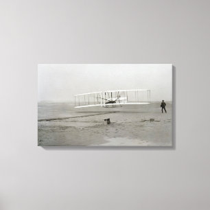 Wright Brothers Kitty Hawk First Flight Flugzeug Leinwanddruck