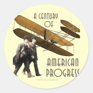 Wright Brothers Runder Aufkleber