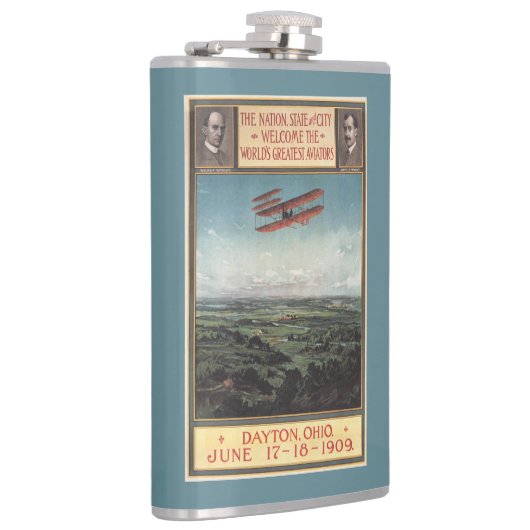 Wright-Bruder-Flugzeug Flachmann (Rechts)