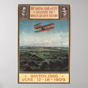 Wright-Bruder-Flugzeug Poster