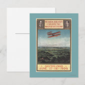 Wright-Brüder-Flugzeug Postkarte (Vorne/Hinten)