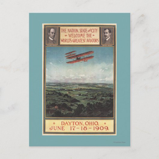 Wright-Brüder-Flugzeug Postkarte (Vorderseite)