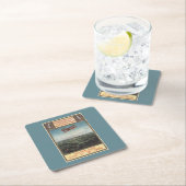 Wright-Bruder-Flugzeug Rechteckiger Pappuntersetzer (Vor Ort)