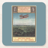 Wright-Bruder-Flugzeug Rechteckiger Pappuntersetzer (Vorderseite)