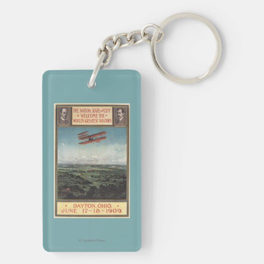 Wright-Bruder-Flugzeug Schlüsselanhänger (Rückseite)