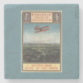 Wright-Bruder-Flugzeug Steinuntersetzer (Vorderseite)