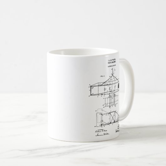 Wright-Bruder-Flugzeug-Tasse #2 Kaffeetasse (VorderseiteRechts)