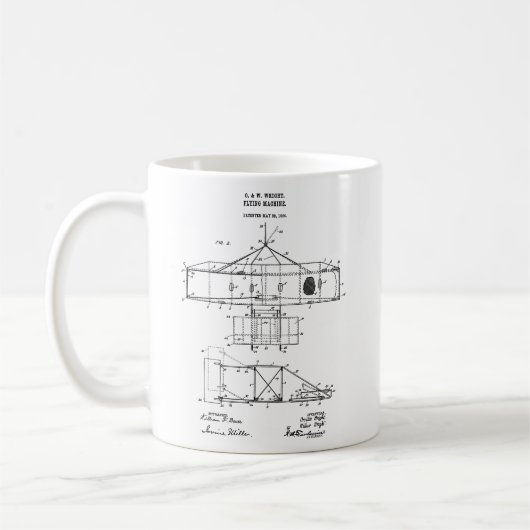 Wright-Bruder-Flugzeug-Tasse #2 Kaffeetasse (Links)