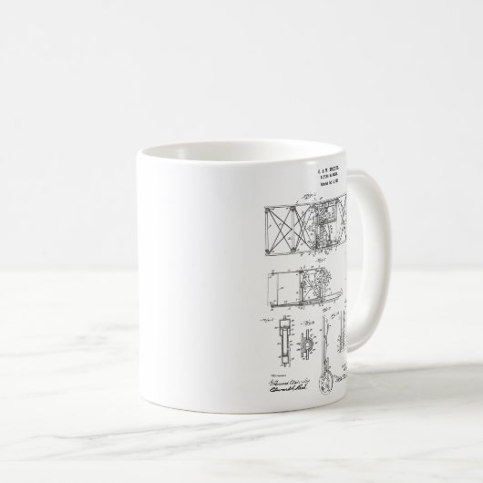 Wright-Bruder-Flugzeug-Tasse #6 Kaffeetasse (VorderseiteRechts)