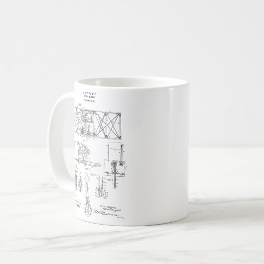Wright-Bruder-Flugzeug-Tasse #6 Kaffeetasse (Vorderseite Links)