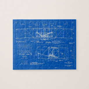 Wright-Brüder "Flyer"-Blaupause 1903 Puzzle