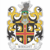 Wright Coat of Arms Aufkleber (Vorderseite)