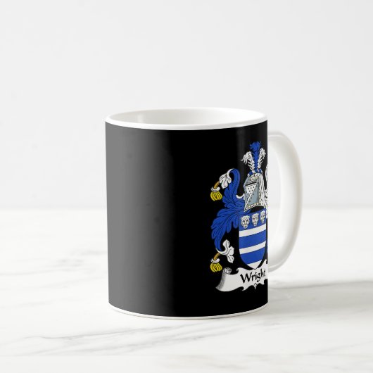 Wright Coat of Arms Familienwappen Kaffeetasse (VorderseiteRechts)