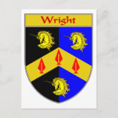 Wright Coat of Arms/Familienwappen Postkarte (Vorderseite)