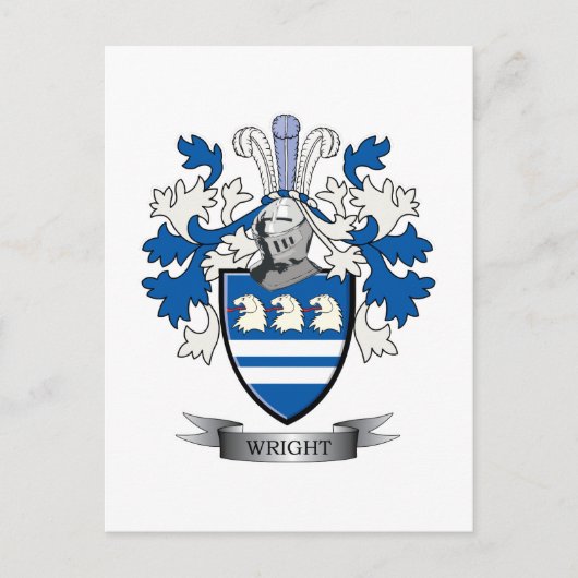 Wright Coat of Arms Postkarte (Vorderseite)