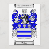 Wright Coat of Arms Postkarte (Vorderseite)