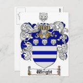 Wright Coat of Arms / Wright Familienwappen Postkarte (Vorne/Hinten)