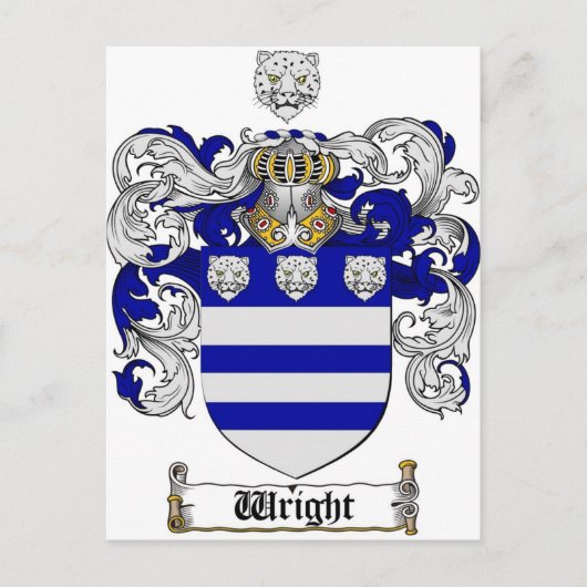Wright Coat of Arms / Wright Familienwappen Postkarte (Vorderseite)