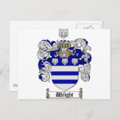 Wright Coat of Arms / Wright Familienwappen Postkarte (Vorne/Hinten)