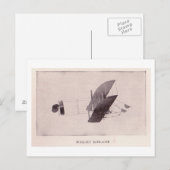 Wright-Doppeldecker Postkarte (Vorne/Hinten)