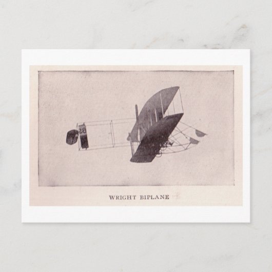 Wright-Doppeldecker Postkarte (Vorderseite)