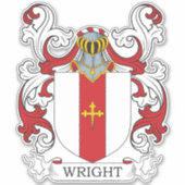 Wright Familienwappen Aufkleber (Vorderseite)