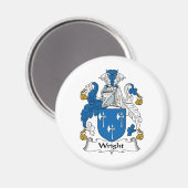 Wright Familienwappen Magnet (Vorderseite/Rückseite)