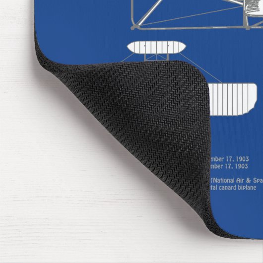 Wright Flyer - Flugzeugkonzept Zeichnend Pläne ABD Mousepad (Ecke)