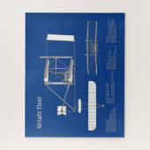 Wright Flyer - Flugzeugkonzept Zeichnend Pläne ABD Puzzle (Vertikal)