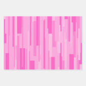 Wright Hot Pink Mitte Jahrhundert Modernes Muster Geschenkpapier Set (Vorderseite 3)