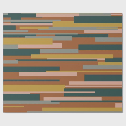 Wright Midjahrhundert Modernes geometrisches Muste Geschenkpapier (Flach)