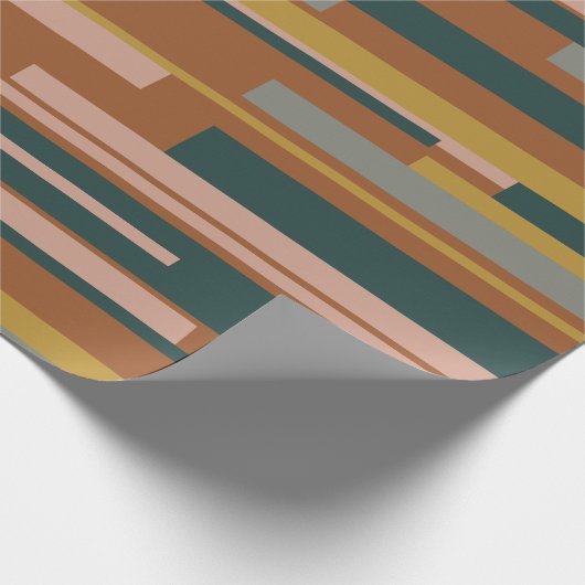 Wright Midjahrhundert Modernes geometrisches Muste Geschenkpapier (Ecke)