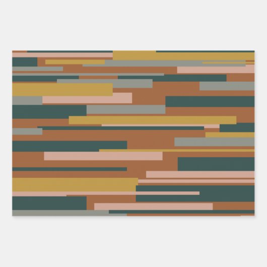 Wright Midjahrhundert Modernes geometrisches Muste Geschenkpapier Set (Vorderseite 2)