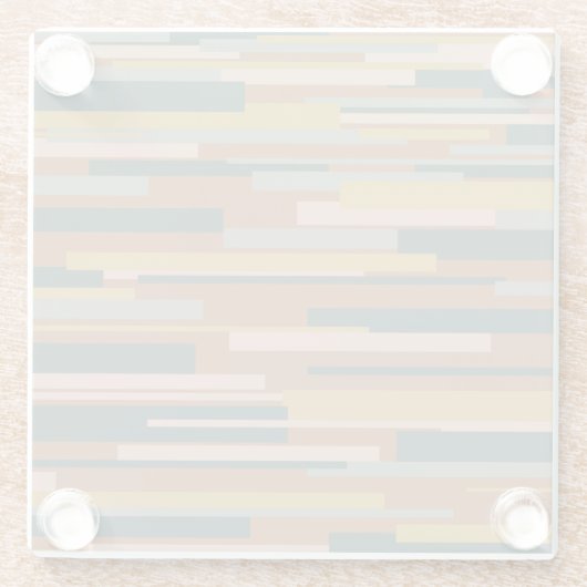 Wright Midjahrhundert Modernes geometrisches Muste Glasuntersetzer (Rückseite)