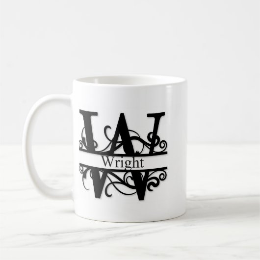 Wright Monogramm Kaffeetasse (Links)