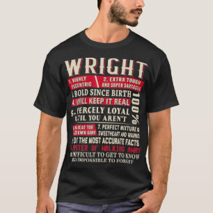 Wright Name Gift Wright Wright Nachname T-Shirt