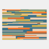 Wright Retro Modernes Abstrakt geometrisches Muste Geschenkpapier Set (Vorderseite)