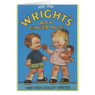 Wright's Rich Ginger Nuts Vintage Ad