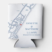 Wrightsville Beach Elegante Wedding Gefallen Dosenkühler (Vorderseite)