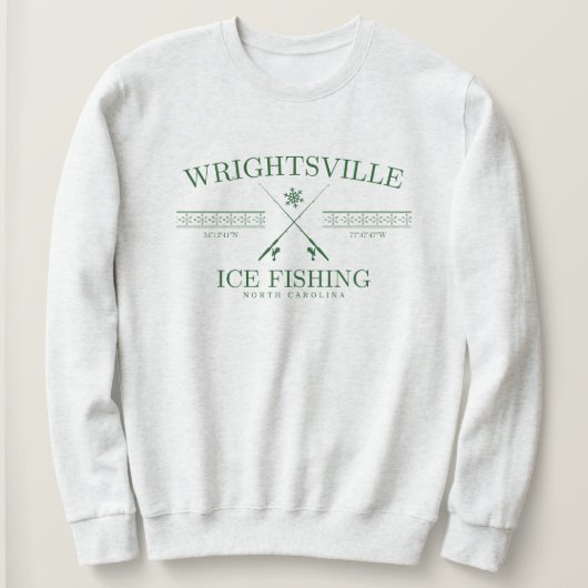 Wrightsville Beach Ice Fischen, North Carolina Sweatshirt (Design vorne)