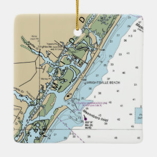 Wrightsville Beach NC-Diagramm Keramikornament